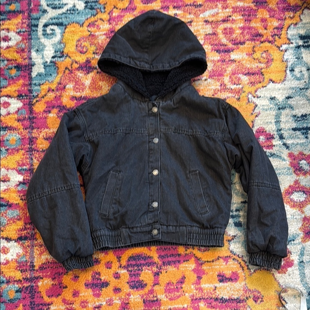 Angel Kiss Black Jean Jacket Classic Denim Style